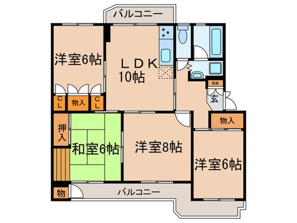 ラルジュ猪子石の物件間取画像